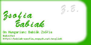 zsofia babiak business card